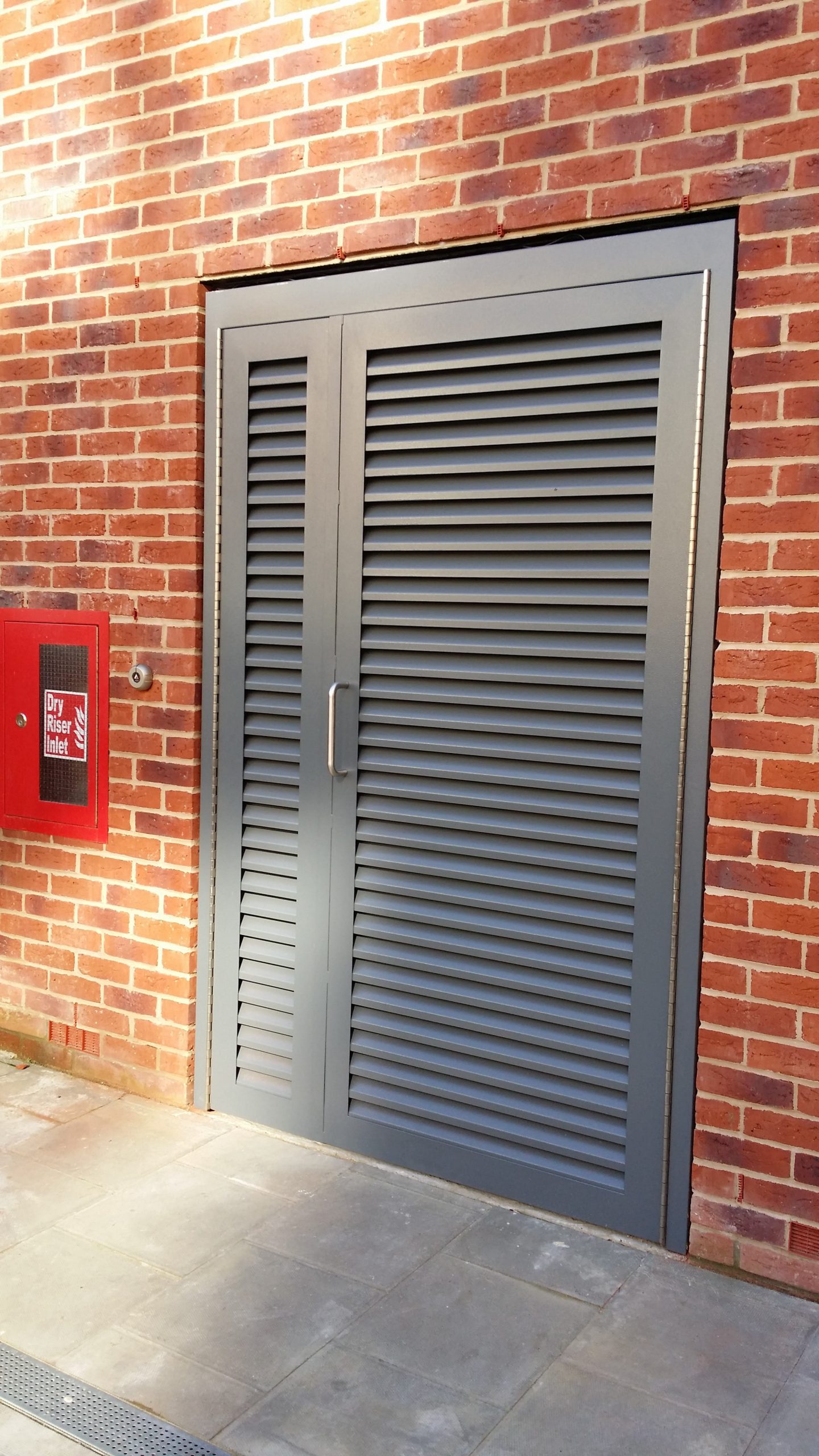 INDUSTRIAL STEEL LOUVERED DOORS FABRICATED TO LPS1173 SR2 AND PAS24 STANDARD. PRODUCED AND INSTALLED BY PREMIER SECURITY CONSULTANTS LTD.