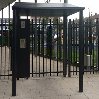 PUBLIC ENTRY STEEL GATES INSTALLED BY PREMIER SECURITY CONSULTANTS